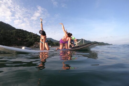 Friday Morning SUP Yoga Class on the Sea in Puerto Vallarta
