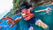 Boat, Snorkel, Waterfall, Beach, Food, Drinks, Fun!